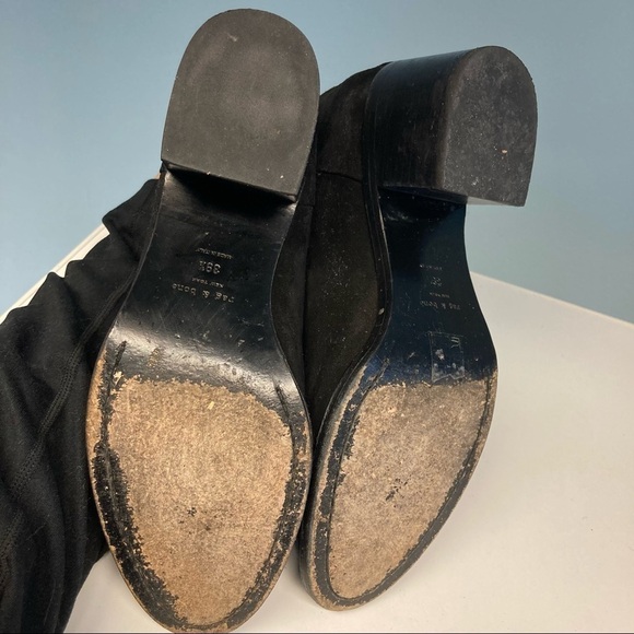 RAG & BONE Sz 39.5 Ashby Boot Suede Stacked 2.5” Heel  Back Zipper - Picture 10 of 10